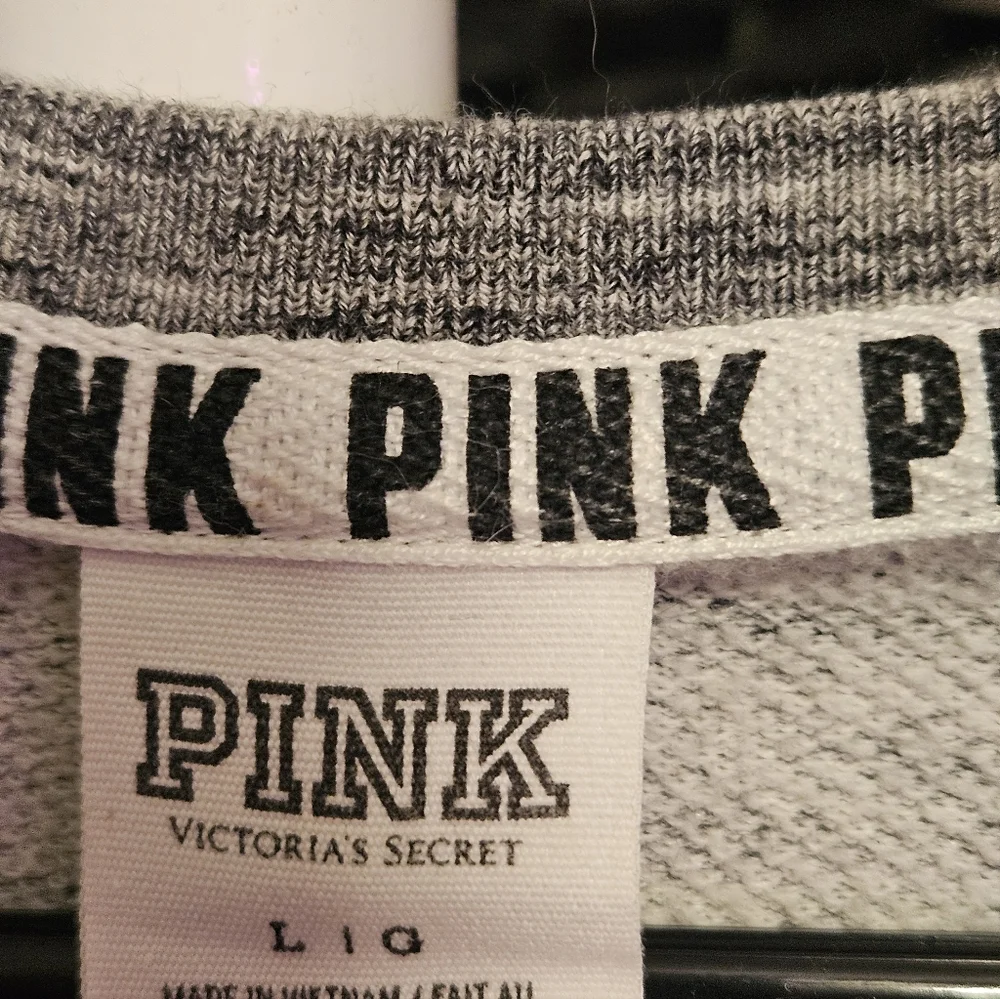 PINK Victorias Secret Logo Sweatshirt Tropical Hibiscus Print - Picture 5 of 6